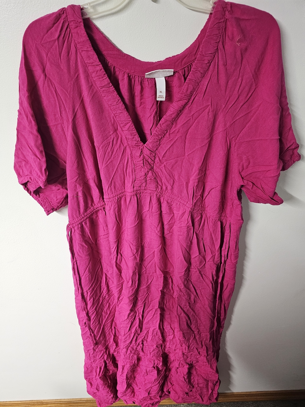 Ingrid & Isabel V-Neck Maxi Dress in Hot Pink